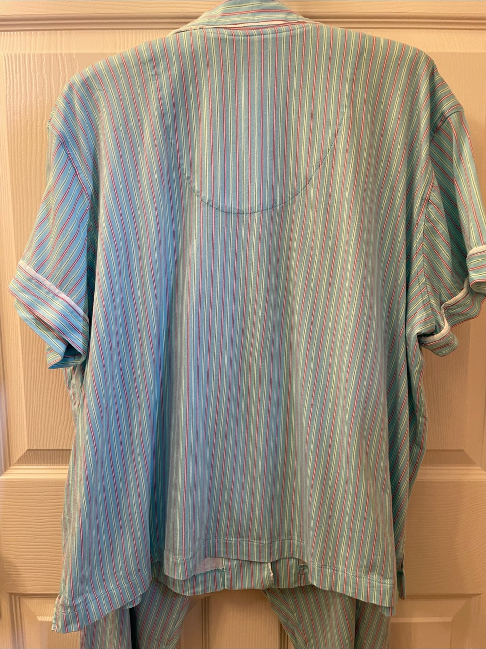 Lauren by Ralph Lauren Aqua with Pink, White and Lime Green Striped Pajamas - Picture 7 of 14